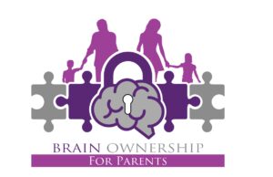 Brain Ownership For Parents Logo symbolizes unlocking the brain to fill in the pieces for Parents raising kids